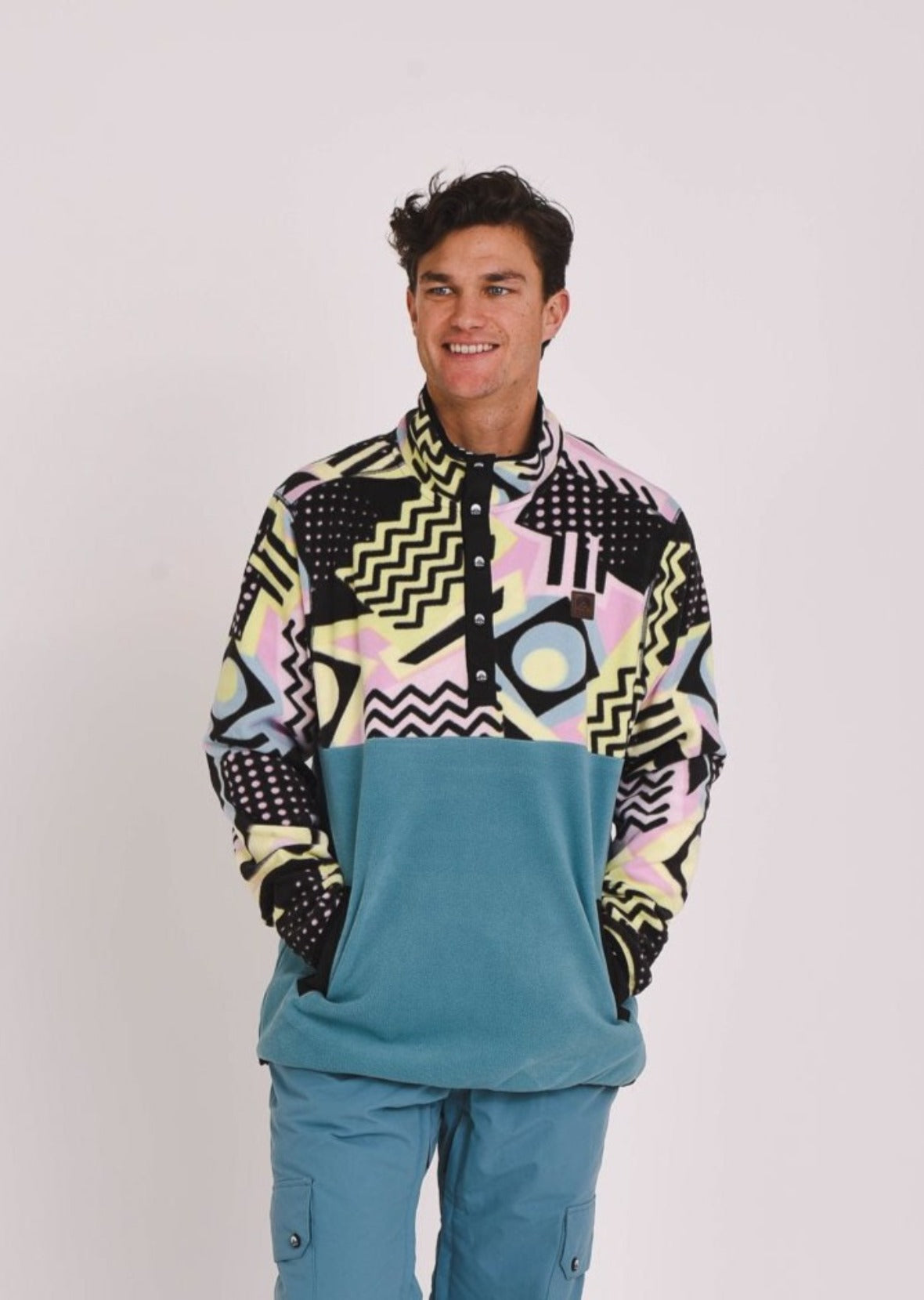 Saved By The Bell Fleece Teal - Men's