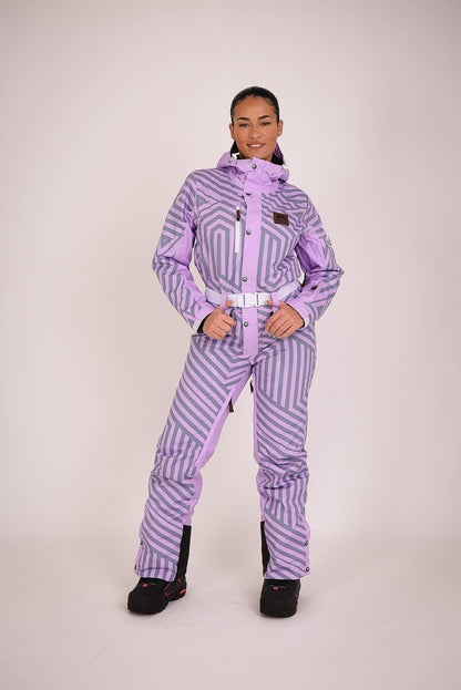 Fall Line Purple & Grey Shaped Women's Ski Suit