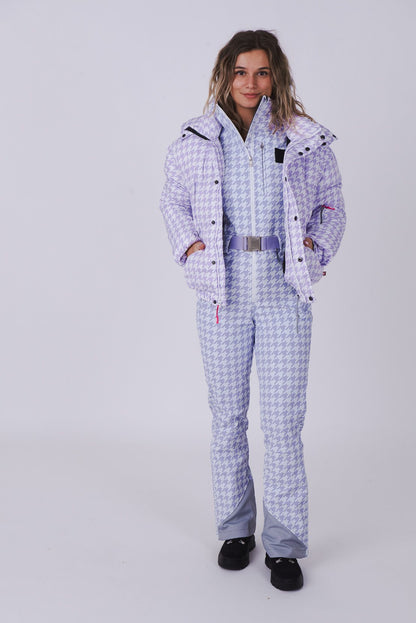 Chic Ski Suit - Purple Houndstooth