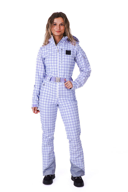 Chic Ski Suit - Purple Houndstooth