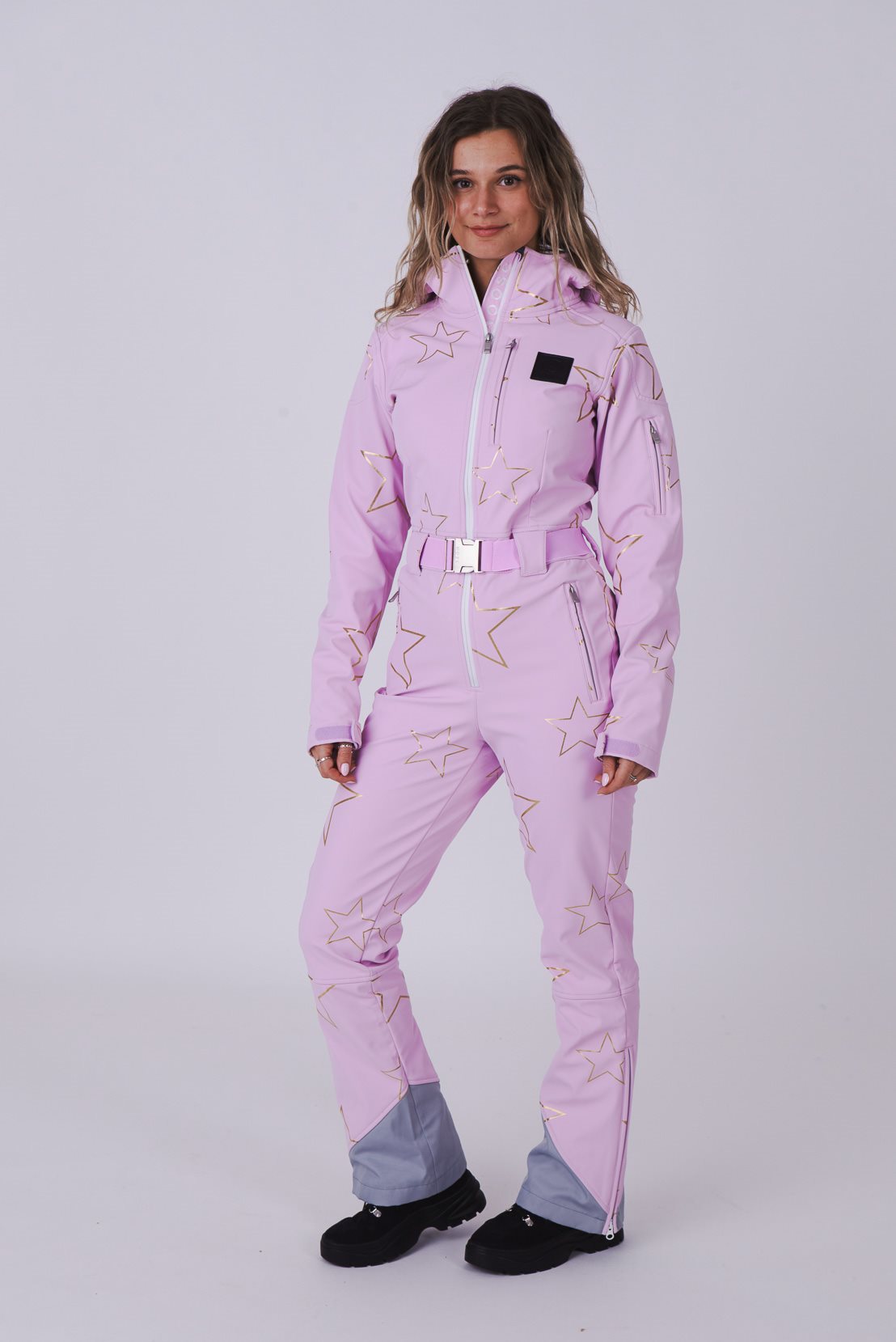 Chic Ski Suit - Pink with Stars