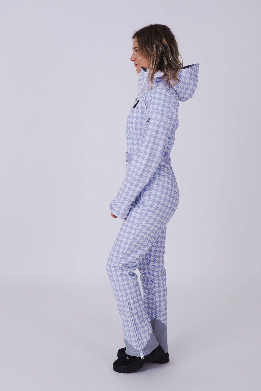 Chic Ski Suit - Purple Houndstooth