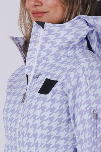 Chic Ski Suit - Purple Houndstooth