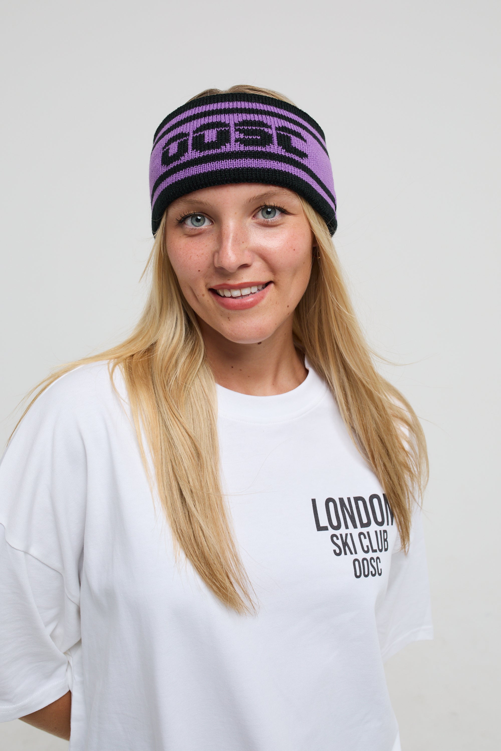 OOSC Après Headband - Black and Purple