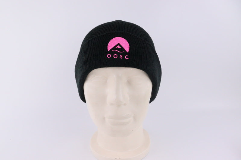 Classique Beanie - Black with Pink Logo