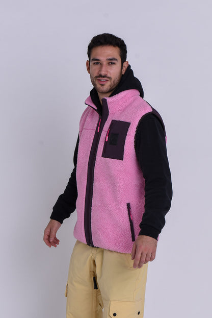 Method Sherpa Vest Dusky Pink - Men's