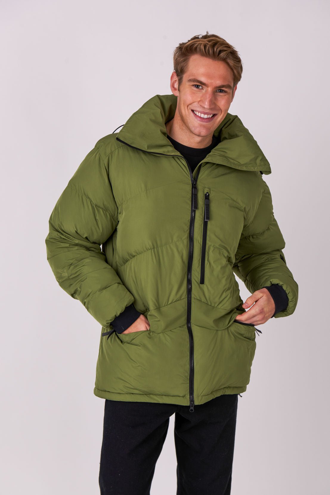 Men's Puffer Jacket Khaki