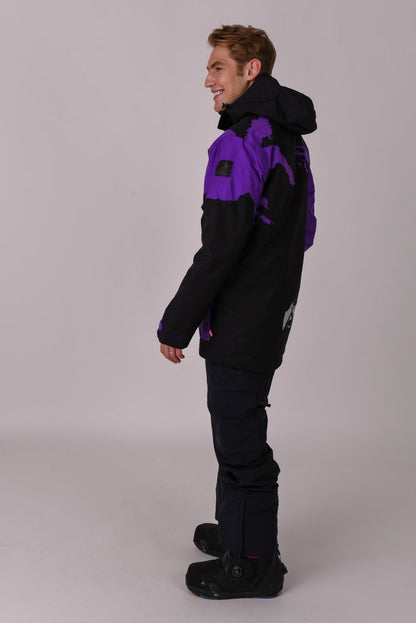 Afterparty Jacket Black & Purple Men's - OOSC Clothing