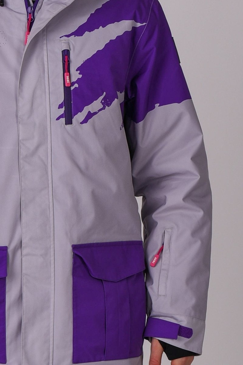 Afterparty Jacket Grey & Purple - OOSC Clothing