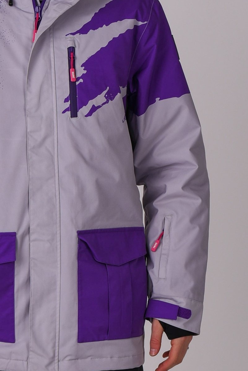 Afterparty Jacket Grey & Purple Men's - OOSC Clothing