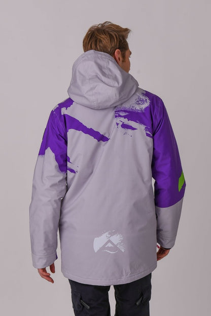 Afterparty Jacket Grey & Purple Men's - OOSC Clothing