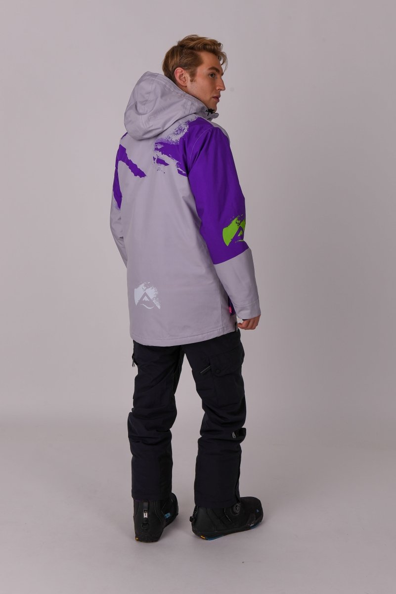 Afterparty Jacket Grey & Purple Men's - OOSC Clothing