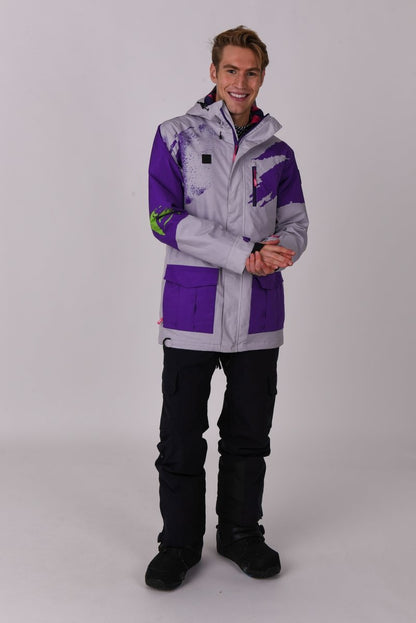 Afterparty Jacket Grey & Purple Men's - OOSC Clothing