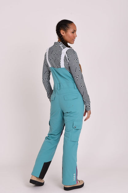 Yeh Girl Bib Pant - Teal - OOSC Clothing