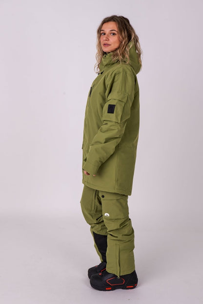 Yeh Girl Ski & Snowboard Jacket - Khaki - OOSC Clothing