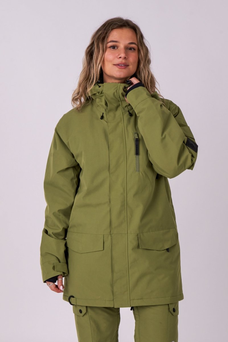 Yeh Girl Ski & Snowboard Jacket - Khaki - OOSC Clothing